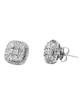 Diamond Cluster Diamond Halo Stud Earrings